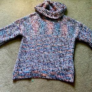 art class multi-colored knitted sweater